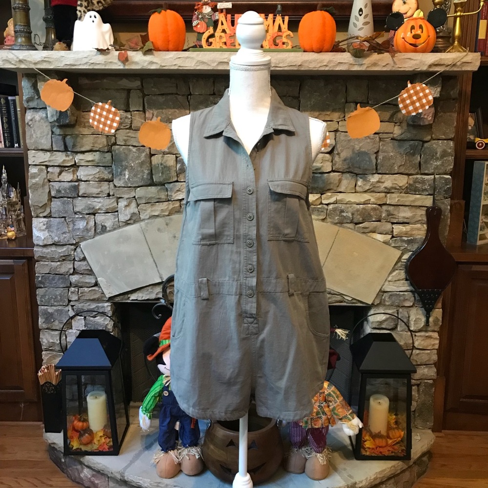 NWT Paper Heart Khaki Sleeveless Romper Size 8